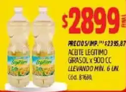 Supermercados Yaguar Girasil aceite legítimo oferta