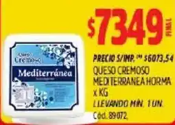 Supermercados Yaguar Mediterránea queso cremoso oferta