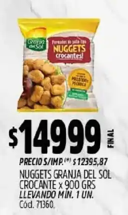 Supermercados Yaguar Granja del sol nuggets crocante oferta