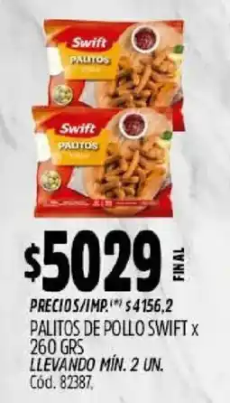 Supermercados Yaguar Swift palitos de pollo oferta