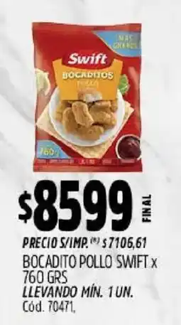 Supermercados Yaguar Swift bocaditos pollo oferta