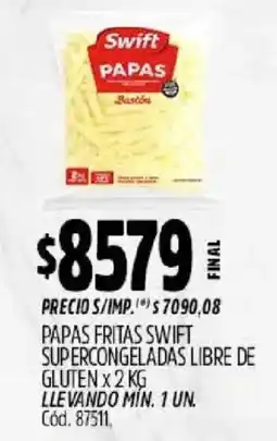 Supermercados Yaguar Swift papas fritas supercongeladas libre de gluten oferta