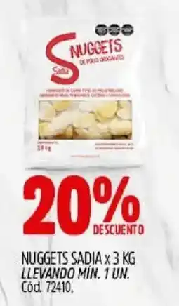Supermercados Yaguar Sadia nuggets de pollo orgánicos oferta