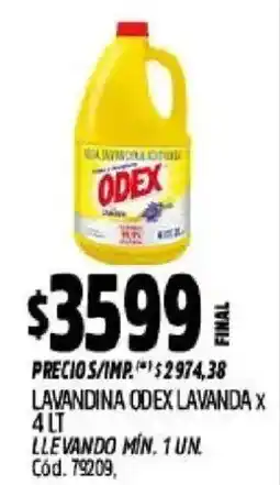 Supermercados Yaguar Odex lavandina lavanda oferta