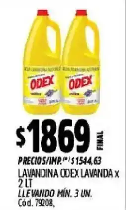 Supermercados Yaguar Odex lavandina lavanda oferta