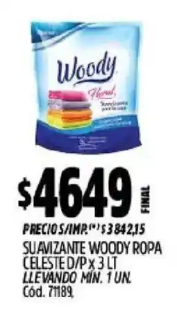 Supermercados Yaguar Woody suavizante ropa floral oferta
