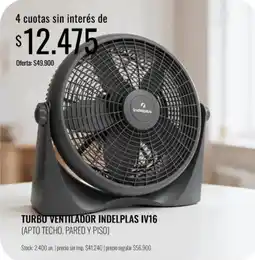 Super MAMI Indelplus turbo ventilador iv16 oferta