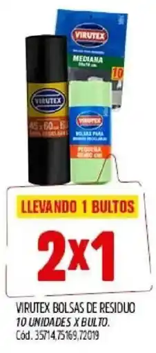 Supermercados Yaguar Virutex bolsas de residuo oferta