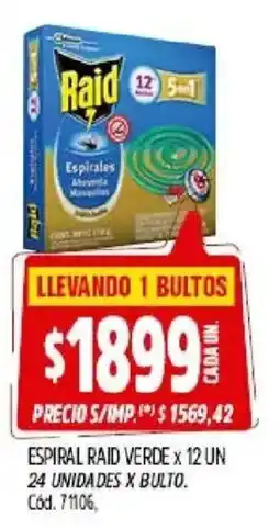 Supermercados Yaguar Raid espirales oferta