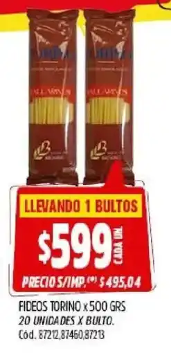 Supermercados Yaguar Torino fideos oferta