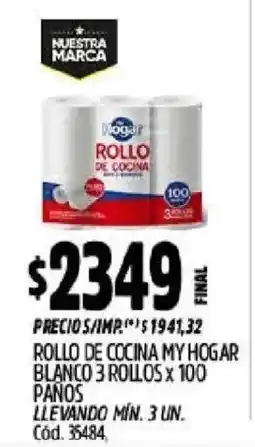 Supermercados Yaguar Nogar rollo de cocina my hogar blanco oferta