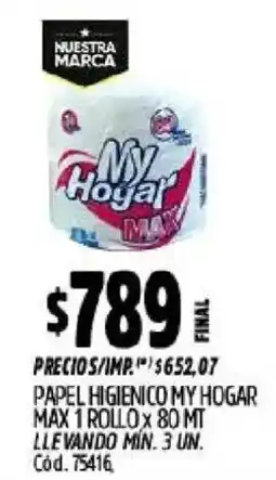 Supermercados Yaguar My hogar papel higienico oferta