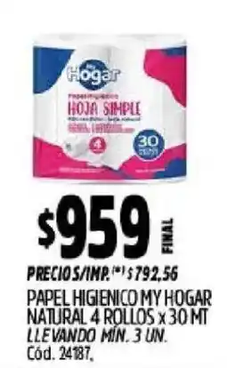 Supermercados Yaguar My hogar papel higienico oferta