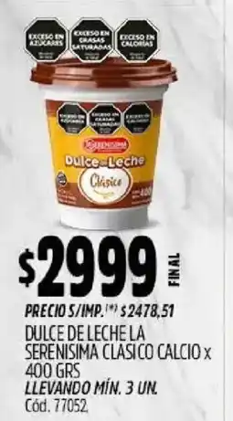 Supermercados Yaguar La serenisima dulce de leche clasico oferta