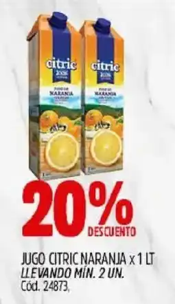 Supermercados Yaguar Citric jugo de naranja oferta