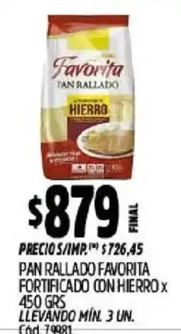Supermercados Yaguar Favorita pan rallado oferta