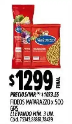 Supermercados Yaguar Matarazzo fideos oferta