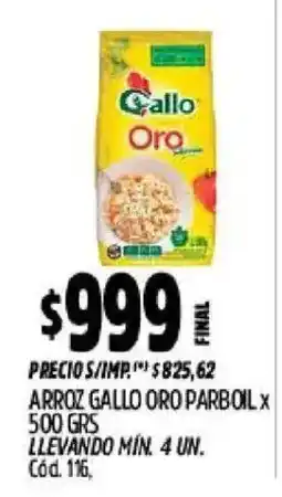 Supermercados Yaguar Gallo arroz oro parboil oferta