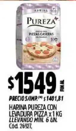 Supermercados Yaguar Pureza harina con levadura pizza oferta