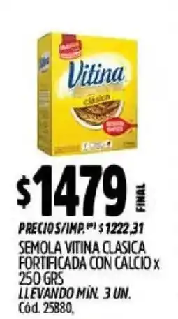 Supermercados Yaguar Vitina semola clasica oferta
