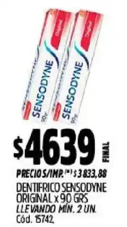 Supermercados Yaguar Sensodyne dentífrico sensodyne original oferta