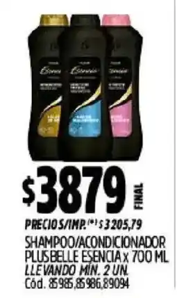 Supermercados Yaguar Bionike shampoo/condicionador plus belle esencia oferta