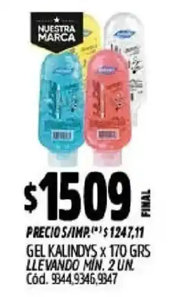 Supermercados Yaguar Kalindys gel oferta