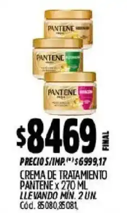 Supermercados Yaguar Pantene crema de tratamiento oferta