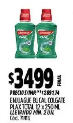 Supermercados Yaguar Colgate enjuague bucal plax total oferta