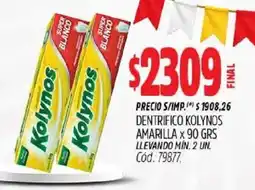 Supermercados Yaguar Kolynos dentrifico amarilla oferta