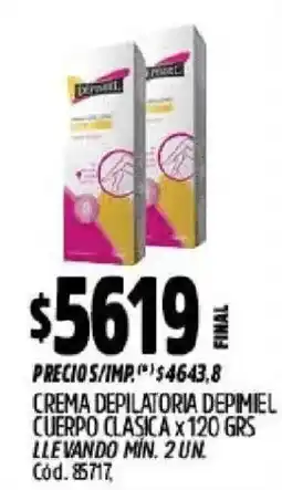 Supermercados Yaguar Depimiel crema depilatoria cuerpo clasica oferta