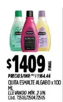 Supermercados Yaguar Algabo quita esmalte oferta