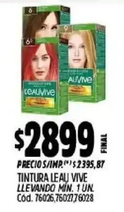 Supermercados Yaguar Leau vive tintura oferta