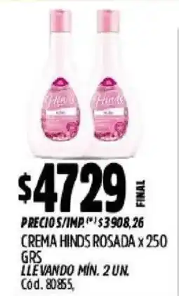 Supermercados Yaguar Hinds crema rosada oferta