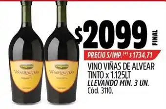Viñas de alvear vino tinto