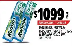 Supermercados Yaguar Kolynos dentífrico frescura triple oferta