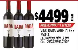 Supermercados Yaguar Dada vino varietales oferta