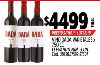 Dada vino varietales