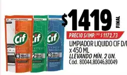 Supermercados Yaguar Cif limpiador liquido oferta