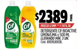 Supermercados Yaguar Cif detergente bioactive oferta
