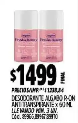Supermercados Yaguar Algabe r-on desodorante antitranspirante oferta