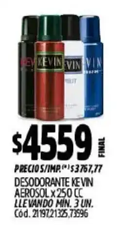 Supermercados Yaguar Kevin desodorante oferta