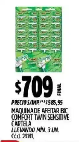 Supermercados Yaguar Bic maquina de afeitar comfort twin sensitive oferta
