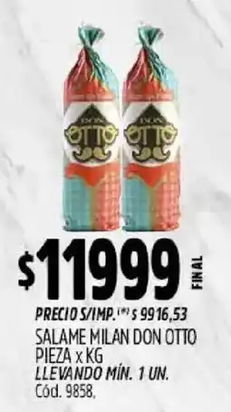 Supermercados Yaguar Salame milan don otto oferta