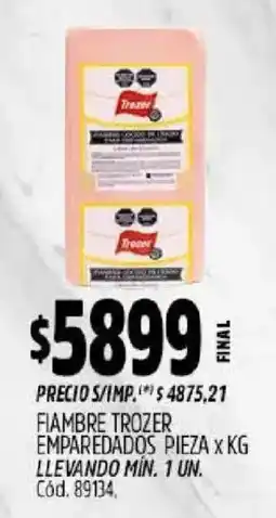 Supermercados Yaguar Trozer fiambre emparedados oferta