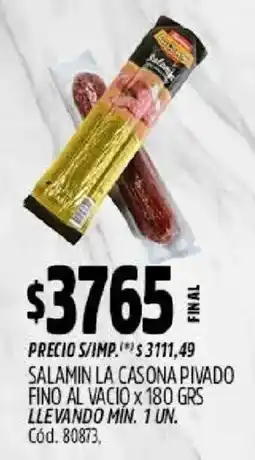 Supermercados Yaguar Salamin la casona pivado oferta