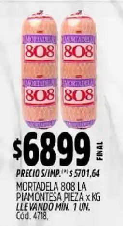 Supermercados Yaguar Mortadela 808 la piamontesa oferta