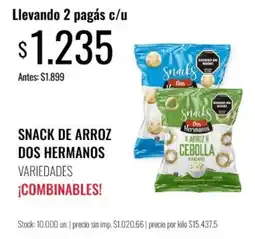 Super MAMI Dos hermanos snack de arroz oferta