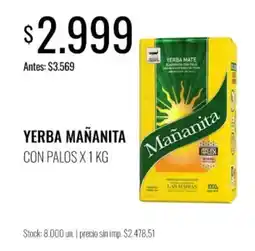 Super MAMI Mañanita yerba mañanita con palos oferta