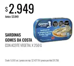 Super MAMI Gomes da Costa sardinas oferta